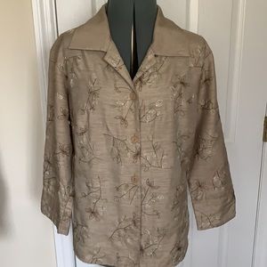 Vtg SELENE Sport Blouse 3/4 sleeve silky fabric